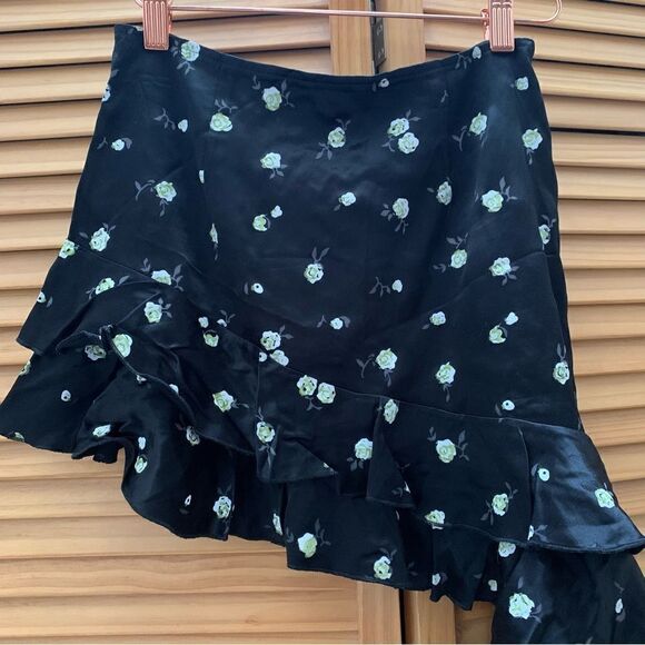 Kim Shui Silk Floral Skirt size XS - Picture 4 of 8